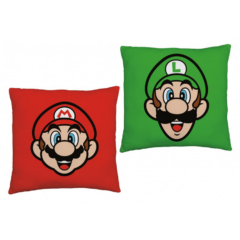 Super Mario - 40 x 40 cm-es párna -  Mario és Luigi