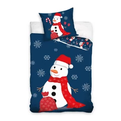 Téli mintás ágyneműhuzat szett - Hóember