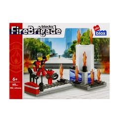 AlleBlox - Fire Brigade Tűzoltó járművek tűzoltó 96-104 db-os építőkocka játékszett (AB1006)