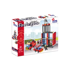 AlleBlox - Fire Brigade Tűzoltóállomás tűzoltóautókkal 245 db-os építőkocka játékszett (AB1011)