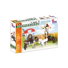 AlleBlox - Homestead Lovas tanya 183 db-os építőkocka játékszett (AB7003)
