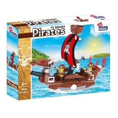 AlleBlox - Pirates Kalózhajó 204 db-os építőkocka játékszett (AB9010)
