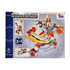 AlleBlox - Robot Union Robot, piros 201 db-os építőkocka játékszett (AB8033)