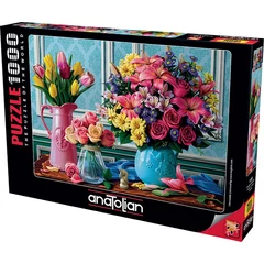 Anatolian 1000 db-os puzzle - Flowers in Vases (1130)