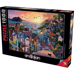Anatolian 1000 db-os puzzle - Coastal Town at Sunset (1098)