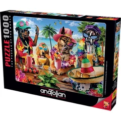 Anatolian 1000 db-os puzzle - Dogs Drinking Smoothies on a Tropical Beach (1102)