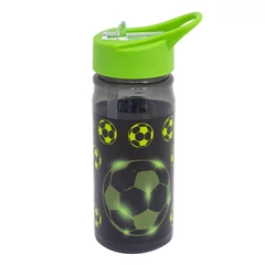Aqua Pure szívószálas műanyag kulacs - 450 ml - Neo Football (511025007)