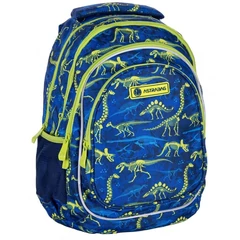 Dinoszauruszos ergonomikus iskolatáska, hátizsák - 4 rekeszes - Astrabag