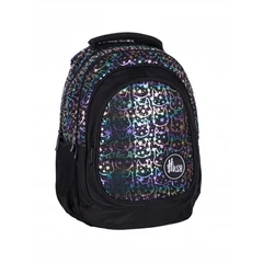 Holo Neon Kitty cicás ergonomikus iskolatáska, hátizsák - 3 rekeszes - Hash