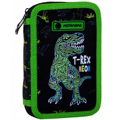 Neon T-REX foszforeszkáló felszerelt emeletes tolltartó - Astrabag