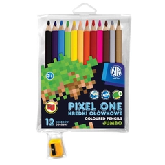 Pixel One Jumbo színes ceruza készlet hegyezővel - 12 db-os (312221005)