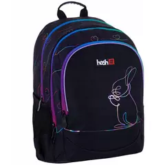 Rainbow Bunny nyuszis ergonomikus iskolatáska, hátizsák - 3 rekeszes - Hash