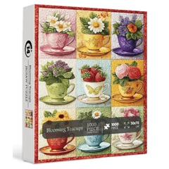 Bboldin 1000 db-os puzzle - Blooming Teacups (PT-1139)