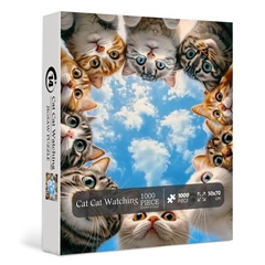 Bboldin 1000 db-os puzzle - Cat Cat Watching (PT-774)