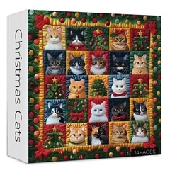 Bboldin 1000 db-os puzzle - Christmas Cats (PT-406)