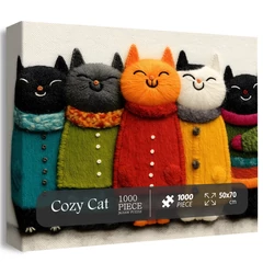 Bboldin 1000 db-os puzzle - Cozy Cat (PT-1248)