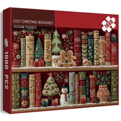Bboldin 1000 db-os puzzle - Cozy Christmas Bookshelf (PT-490)