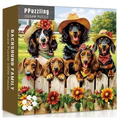 Bboldin 1000 db-os puzzle - Dachshund Family (PT-1131)