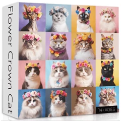 Bboldin 1000 db-os puzzle - Flower Crown Cat (Z-570)