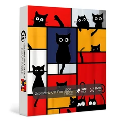 Bboldin 1000 db-os puzzle - Geometric Cat Fun (PT-1196)