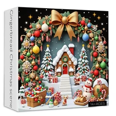 Bboldin 1000 db-os puzzle - Gingerbread Christmas Scene (PT-686)