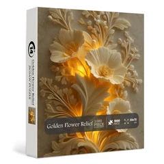 Bboldin 1000 db-os puzzle - Golden Flower Relief (PT-1183)