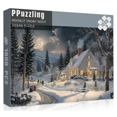 Bboldin 1000 db-os puzzle - Moonlit Snowy Night (PT-920)