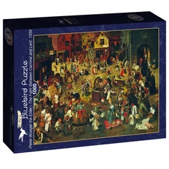 Bluebird 1000 db-os puzzle - Art by Pieter Bruegel the Elder - The Fight Between Carnival and Lent, 1559 (60314)