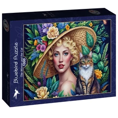 Bluebird 1000 db-os puzzle - The Woman and the Cat (91160)