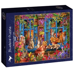 Bluebird 1000 db-os puzzle - Window Shelf Cats (90973)