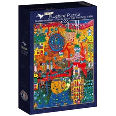 Bluebird 1000 db-os puzzle - Hundertwasser - The 30 Days Fax Painting, 1996 (60258)