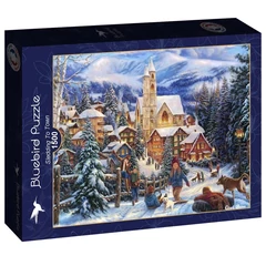 Bluebird 1500 db-os puzzle - Sledding to Town (90347)