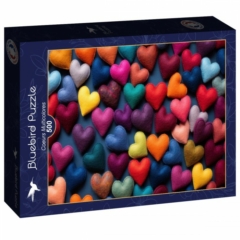 Bluebird 500 db-os puzzle - Coeurs Multicolores (90546)