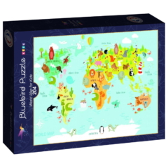 Bluebird Kids 204 db-os puzzle - World Map for kids (90070)