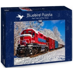 Bluebird 1500 db-os puzzle - Red Train In The Snow (70282)