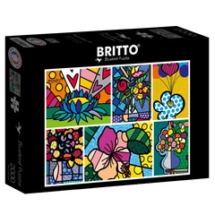 Bluebird 2000 db-os puzzle - Romero Britto - Collage: Flowers (90023)