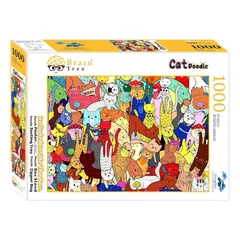 Brain Tree 1000 db-os puzzle - Cat Doodle  (2102096)