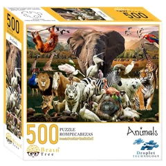 Brain Tree 500 db-os puzzle - Animals  (2202001)
