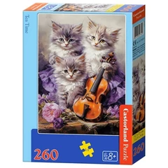 Castorland 260 db-os puzzle - Cicák gitárral (B-27613)