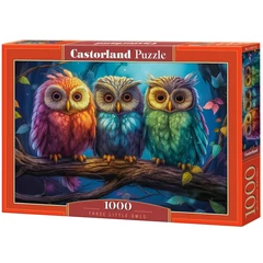 Castorland 1000 db-os puzzle - Három színes kisbagoly (C-105175)