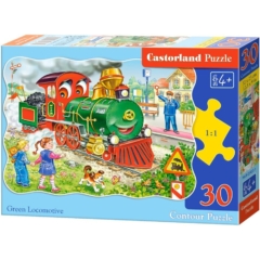 Castorland 30 db-os puzzle - Zöld mozdony (B-03433)