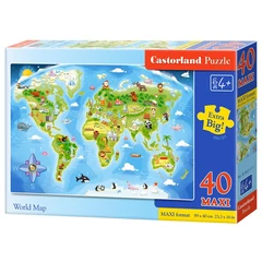 Castorland 40 db-os MAXI puzzle - Világtérkép (B-040117)