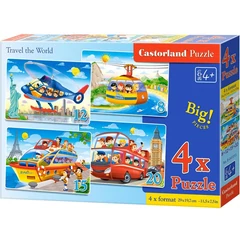 Castorland 4 az 1-ben puzzle (8,12,15,20 db-os) - Világkörüli út (B-041015)