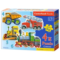 Castorland Sziluett puzzle (4,5,6,7 db-os) - Munkagépek (B-04256)