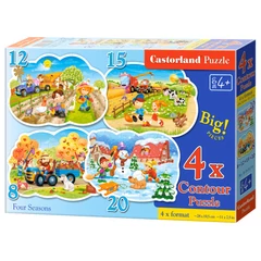 Castorland 4 az 1-ben puzzle (8,12,15,20 db-os) - Négy évszak (B-043019)
