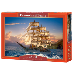 Castorland 1500 db-os puzzle - Hajókázás napnyugtakor (C-151431)