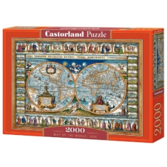 Castorland 2000 db-os puzzle - Világtérkép, 1639 (C-200733)