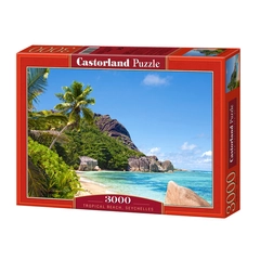 Castorland 3000 db-os puzzle - Trópusi tengerpart, Seychelles (C-300228)