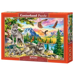 Castorland 1000 db-os puzzle - Wolf Family and Eagles (C-104970)