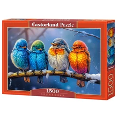 Castorland 1500 db-os puzzle - Színes madárkák a faágon (C-152193)